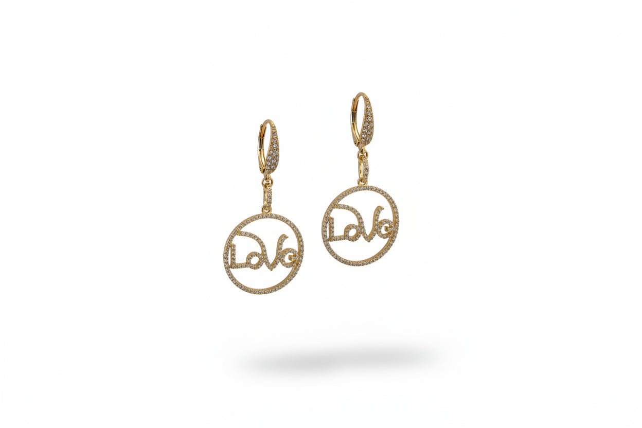 LOVE Gold Earrings